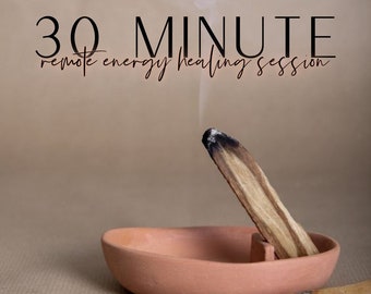 May include: A 30 minute remote energy healing session with a smoldering palo santo stick in a terracotta dish.