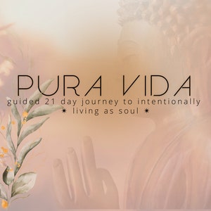 Pura Vida: 21 Day Guided Journey with Journal Prompts, Short Mediation&#39;s, and Affirmations | Transformational Guided Journey