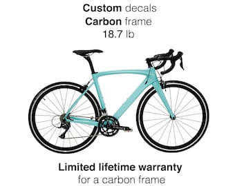 HeartsBio Carbon Road Bike Model H 18.7 lb - Custom Bike Club Logo Carbon Fiber Frame Road Bike with Shimano SORA 18 Speeds