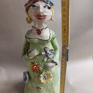 Figur Skulptur Kunst Frau Sommer Keramik Unikat Bild 6