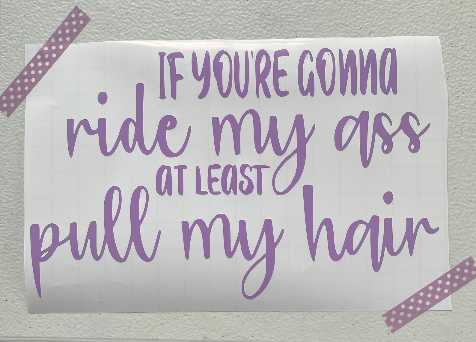 If Your Gonna Ride My Ass At Least Pull My Hair Car Decal Etsy