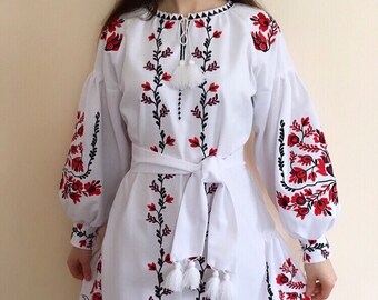 embroidered folk dress