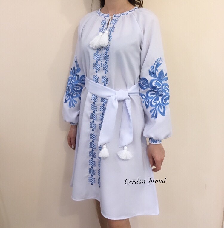 Ukrainian Embroidered Dress. Ethnic Dress. Hutsul Dress. Carpathian ...