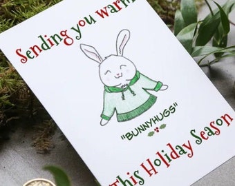 Print-at-home card - Christmas card - Saskatchewan "bunnyhug" - 4.25x5.5" digital download