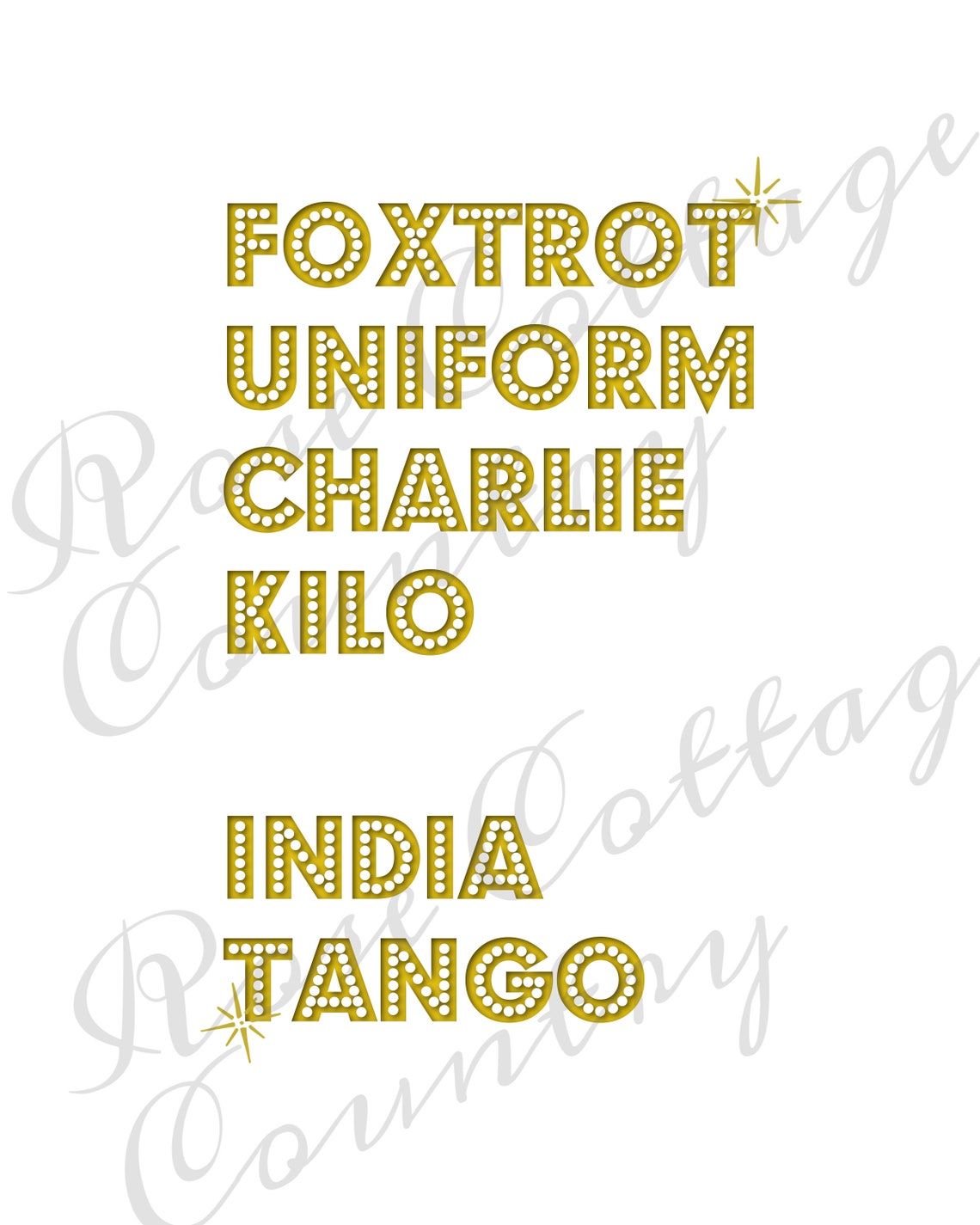 Digital Download - Phonetic Alphabet - Printable - Foxtrot Uniform Charlie Kilo India Tango ...
