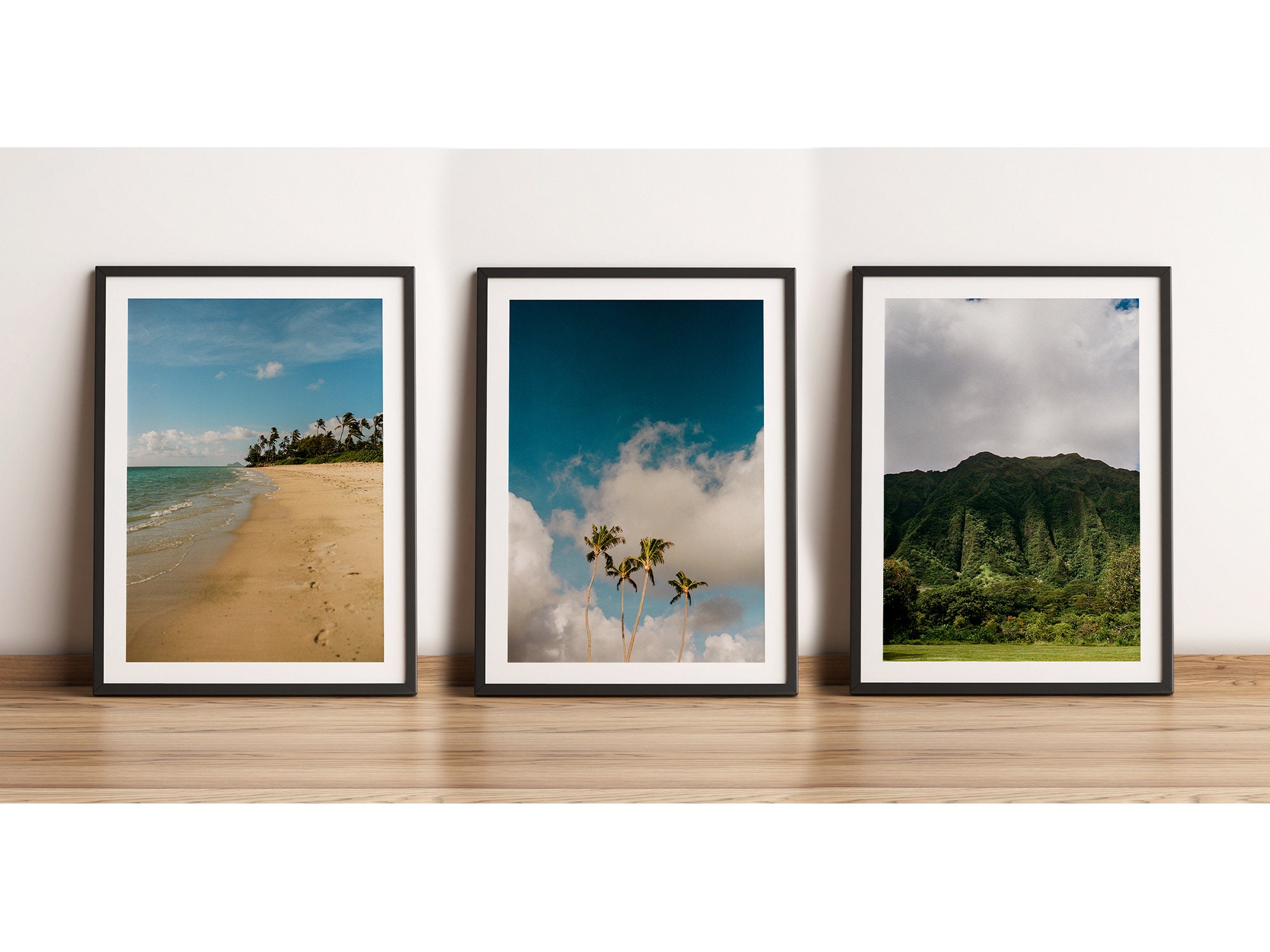 Oahu Hawaii Color Film Photo Prints set of 3 A2, Photography, Home