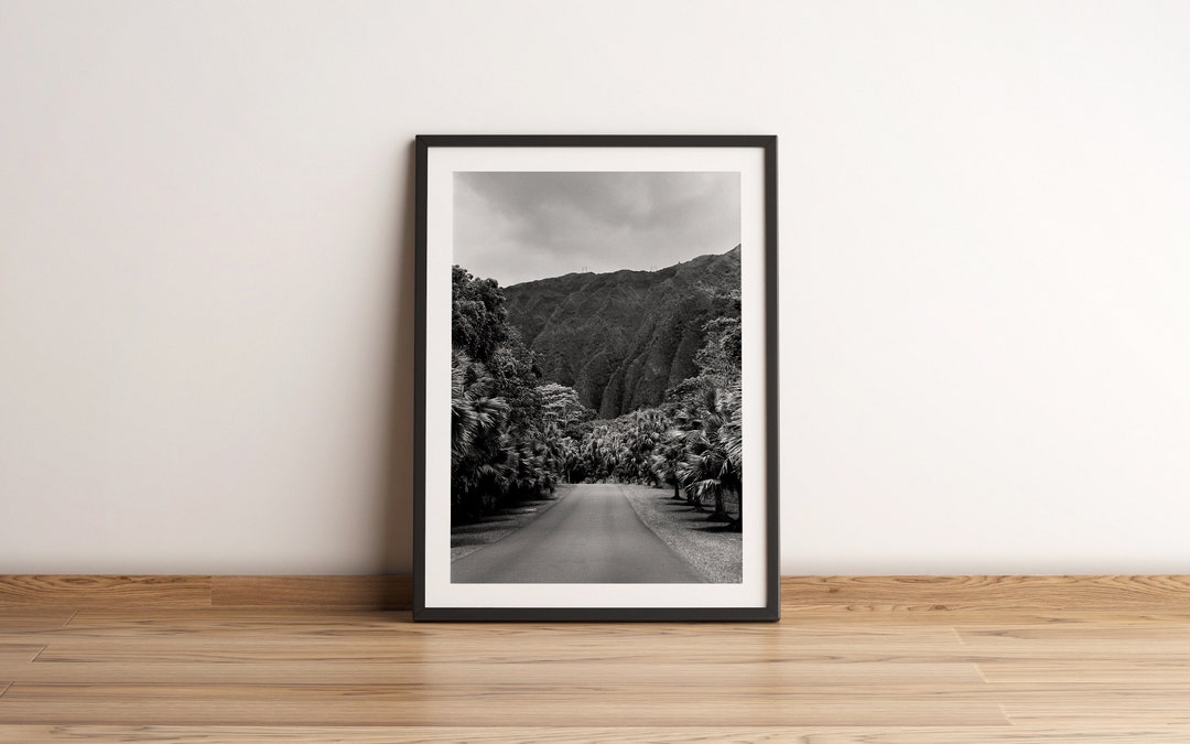 Oahu Hawaii Black and White Film Photo Print A15, Home Decor, Wall Art
