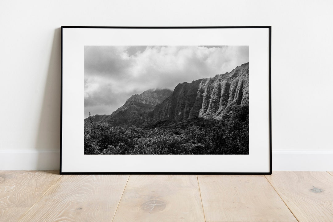 Oahu Hawaii Black and White Film Photo Print A23, Home Decor, Wall Art ...