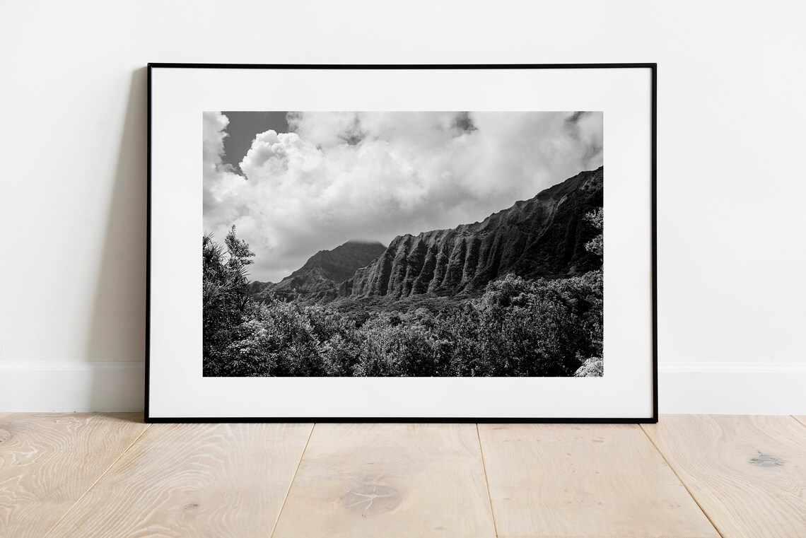 Oahu Hawaii Black and White Film Photo Print A22, Home Decor, Wall Art ...