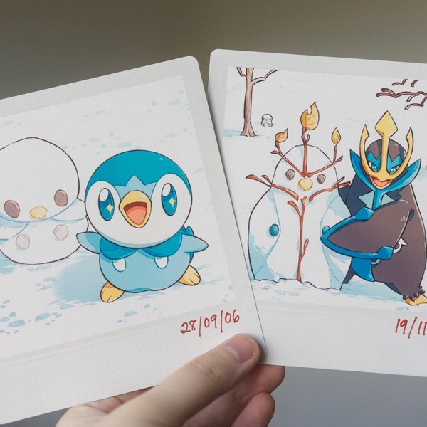 Piplup Memories: Faux Photo Print Set