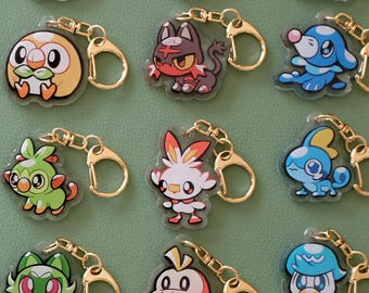 Pokemon Starters Mini Acrylic Charms