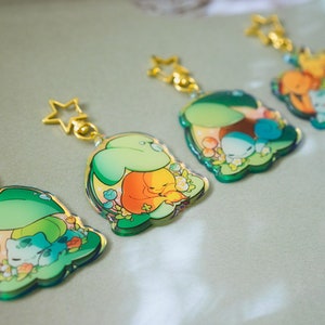 Kanto Starters Acrylic Charms