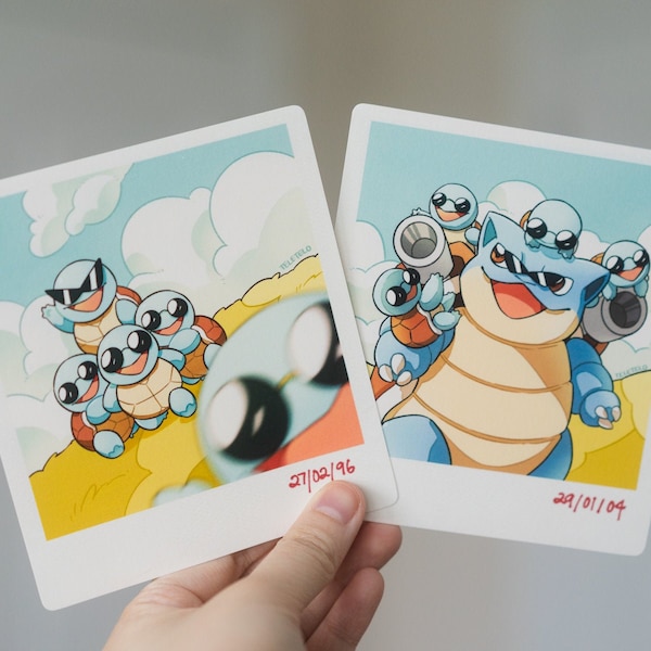 Squirtle Squad Memories: Faux Photo Print Set