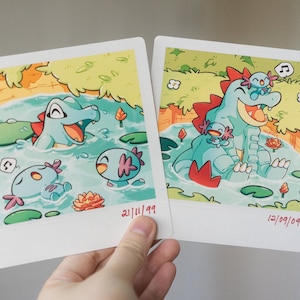 Totodile Memories: Faux Photo Print Set