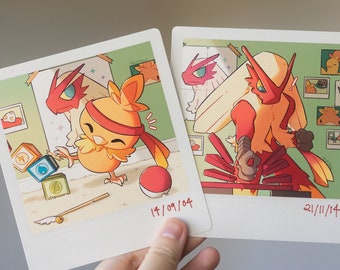 Torchic Memories: Faux Photo Print Set