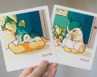 Cyndaquil Memories: Faux Photo Print Set