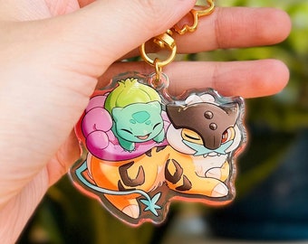 Raikou & Bulbasaur Acrylic Charm