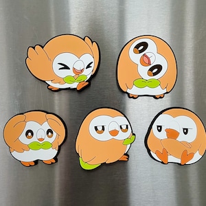 Rowlet Moods Weich-PVC Gummi Magnete (NEUE DESIGNS!)