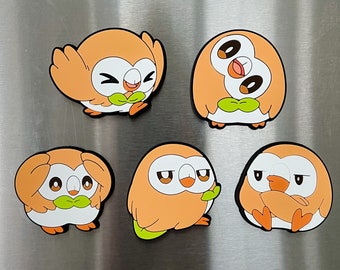 Rowlet Moods Soft PVC Rubber Magnets (NEW DESIGNS!)