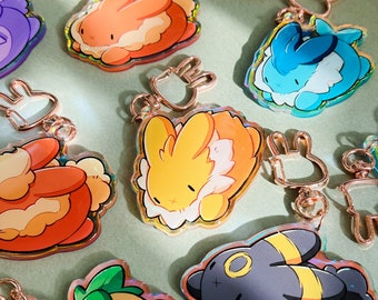 Squishy Bun Eeveelution Acrylic Charms