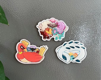 Johto Legendary Pokemon Acrylic Magnets