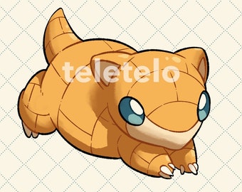 Sandshrew Matte Vinyl Sticker