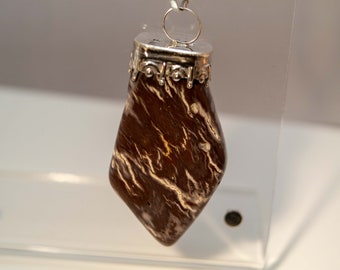 Red and White Jasper Pendant