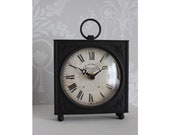 Vintage Industrial Style 39 Murillo 39 Mantel Table Desk Clock Black