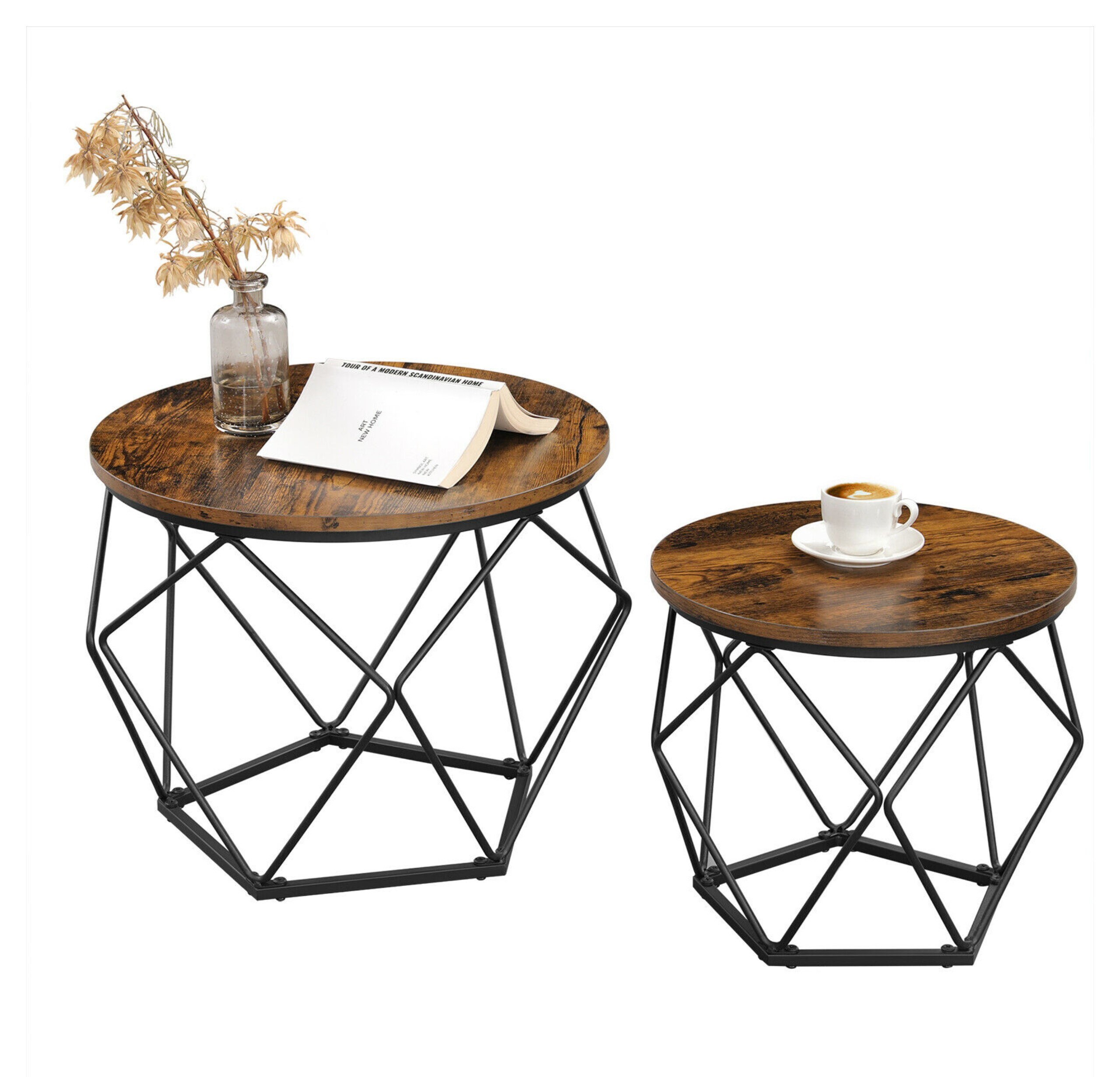 Set of 2 Side Tables Coffee Tables Tea Table Side End Etsy