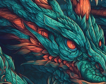 Textil enlosable sin costuras de alta fantasía de Fireleaf Drake