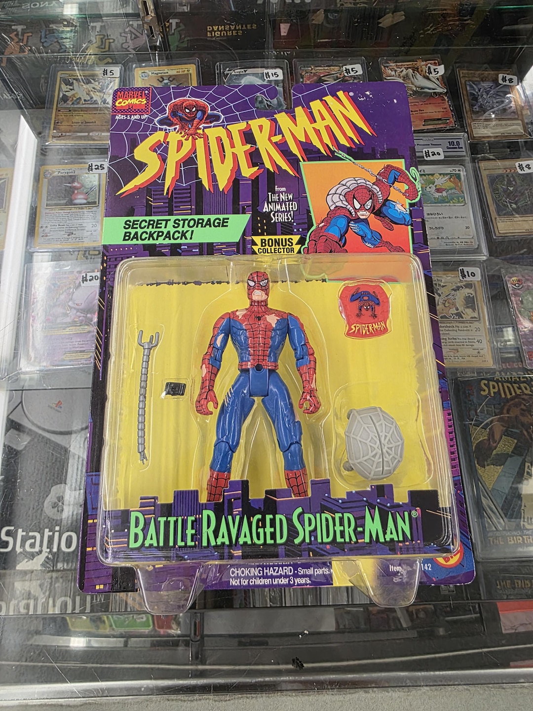 Spider-man Battle Ravaged Action Figure Animated TV Toy Biz 1995