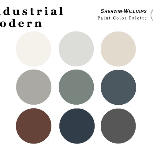 Industrial Modern Paint Scheme Sherwinwilliams Paint Etsy
