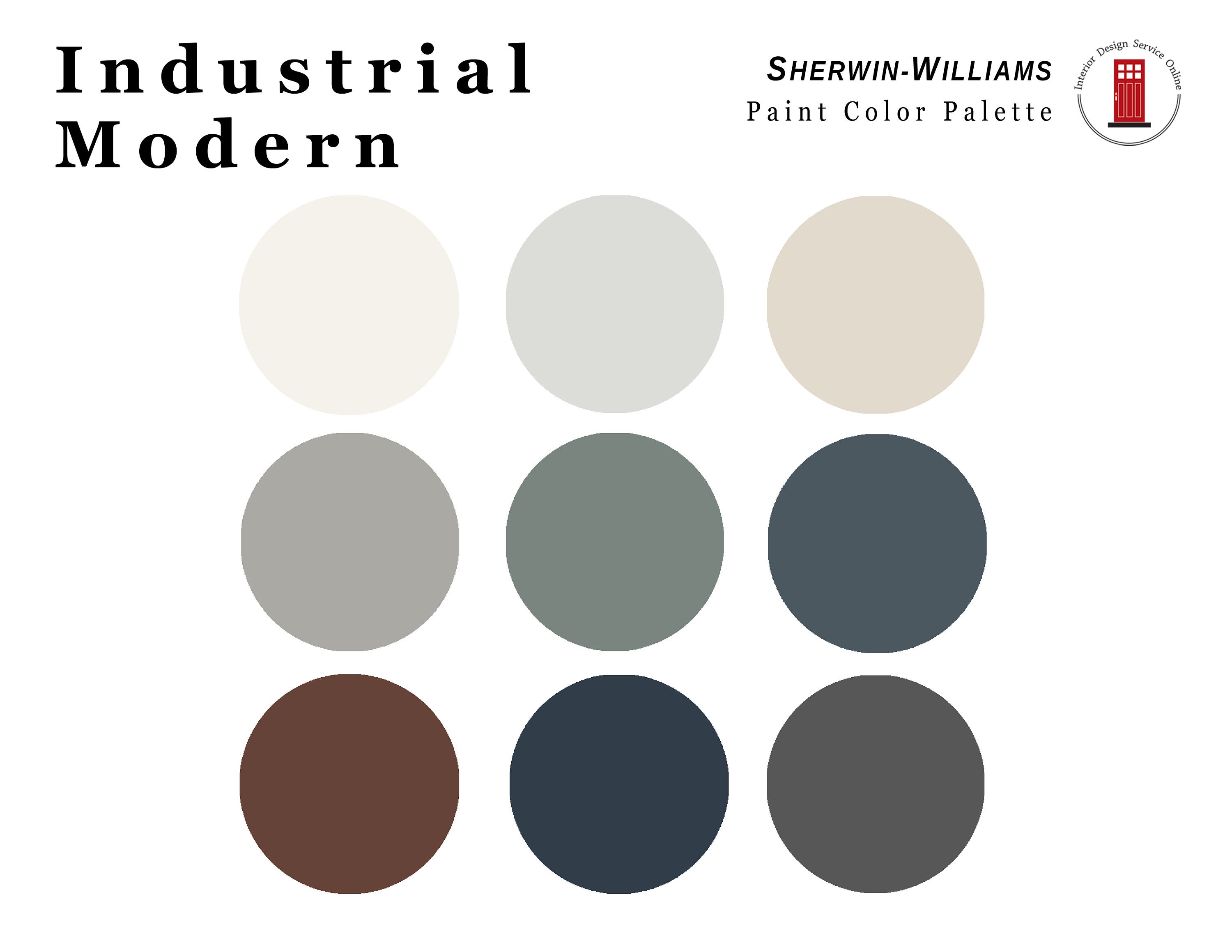 Industrial Modern Paint Scheme Sherwinwilliams Paint Etsy