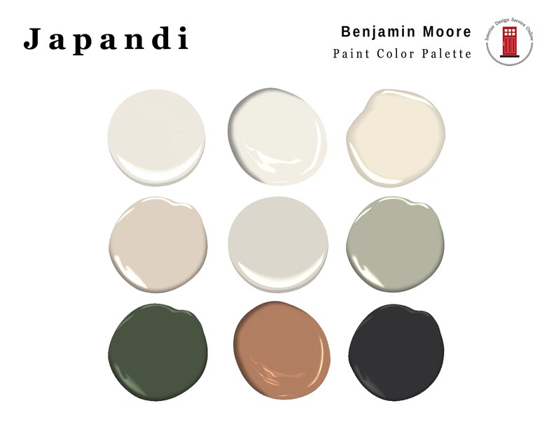 Earth Tone Japandi Paint Colors Japandi Whole House Palette Etsy UK