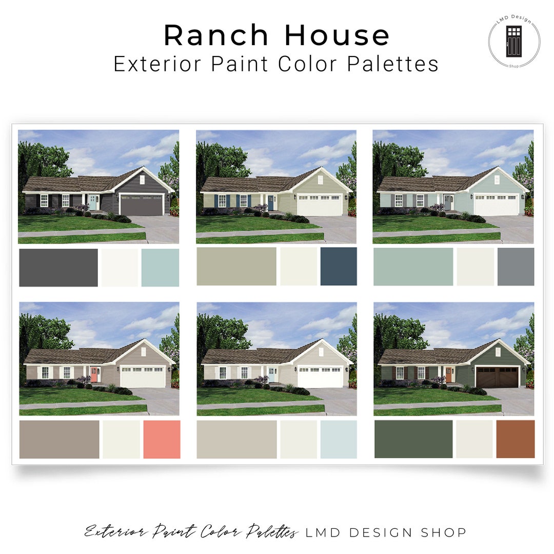Exterior Paint Color Palette for Ranch House Paint Colors for Exterior