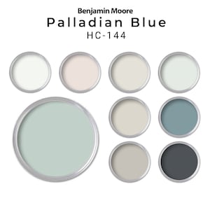 Palladian Blue Benjamin Moore Farbpalette | Ganzhaus Farbschema Palladian Blue Benjamin Moore