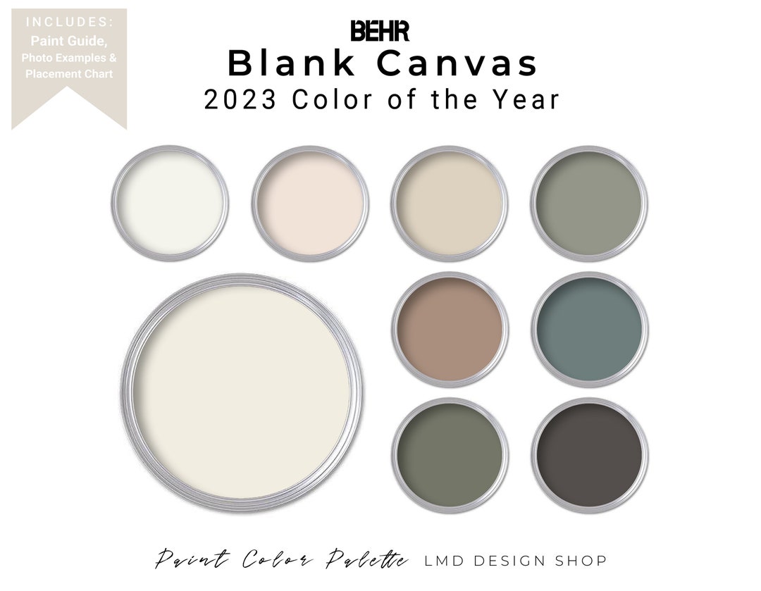 Behr Blank Canvas Paint Palette 2023 Color of the Year Whole Etsy