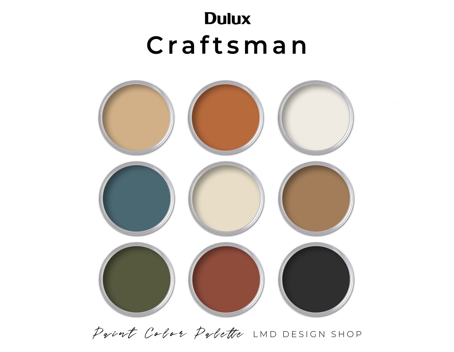 Craftsman Dulux Paint Color Palette Home Paint Colors dulux Canada Etsy UK