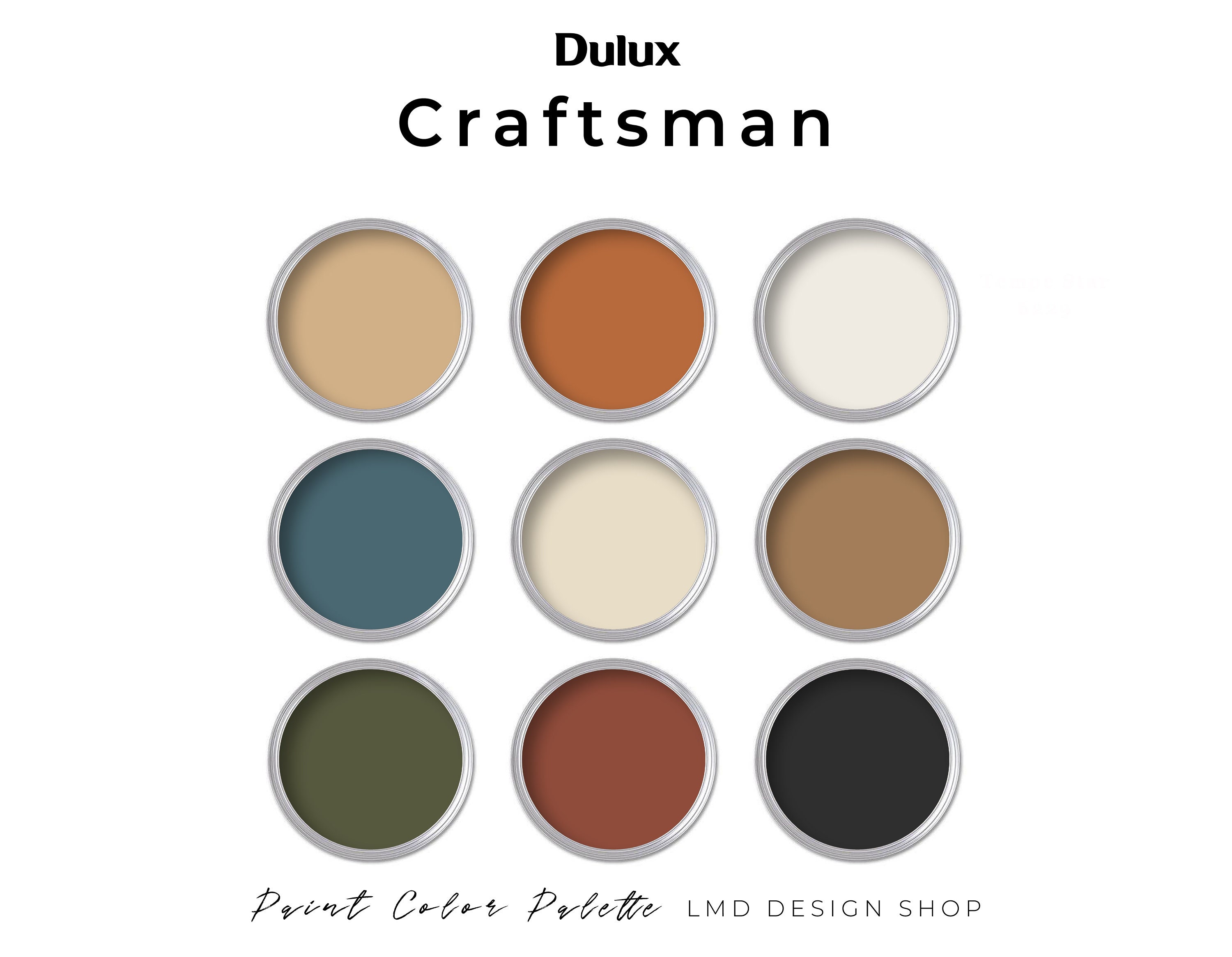 Craftsman Dulux Paint Color Palette Home Paint Colors dulux Canada Etsy