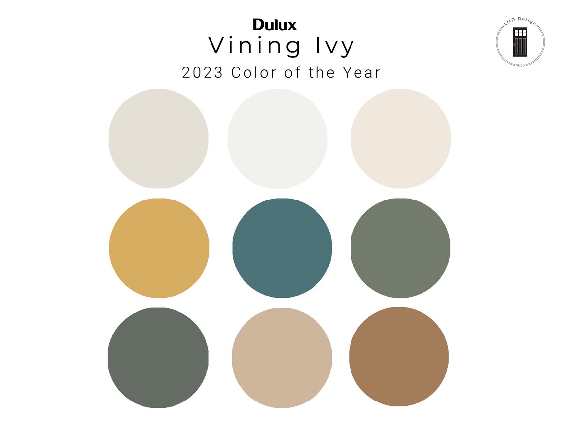 2023 Color of the Year Dulux Canada Vining Ivy Color Palette Etsy