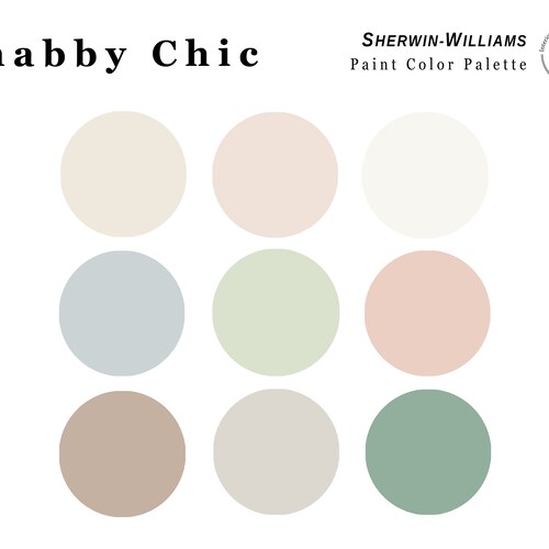 Cottage Paint Color Scheme Sherwin Williams Shabby Chic Paint Etsy