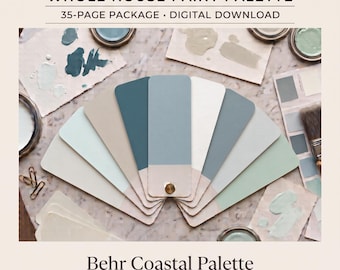 Coastal Behr Paint Color Palette | Interior Paint Colors for Home