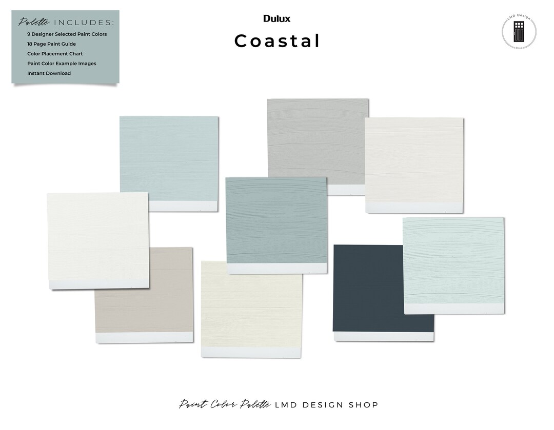 Coastal Dulux Canada Paint Palette Interior Beach Paint Color Etsy
