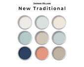 Sherwin Williams Traditional Paint Color Palette, Paint Scheme | Whole House Traditional Paint Palette