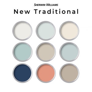 Sherwin Williams Traditional Paint Color Palette, Paint Scheme | Whole House Traditional Paint Palette