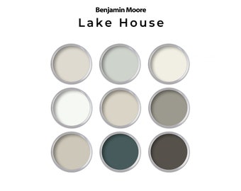 Lake House Cabin Paint Palette Benjamin Moore | Whole House Paint Palette Cabin Lake House