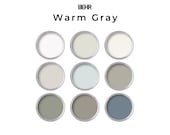 Behr Warm Gray Paint Color Palette | Whole House Paint Colors | Greige Interior Paint Palette