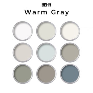 Behr Warm Gray Paint Color Palette | Whole House Interior Paint Palette