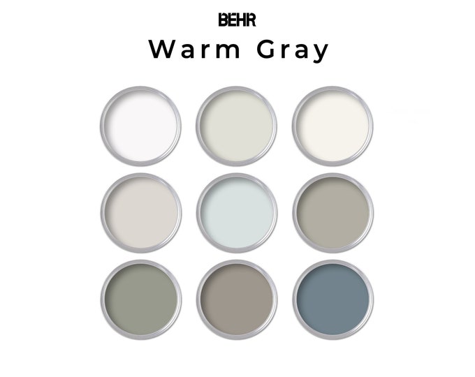 Toasty Colours Behr Toasty Gray Color Palette | Neutral Warm Gray Paint Combinations ...
