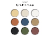 Craftsman Valspar Paint Color Palette | Warm Whole House Paint Palette